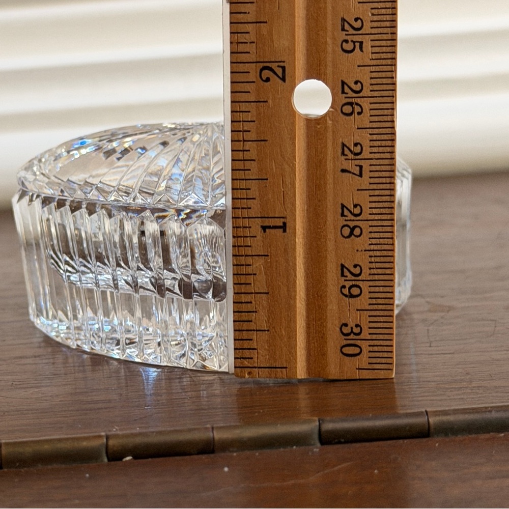 Waterford Crystal Heart Shaped Trinket Box, Minor Chips - Picture 8 of 12